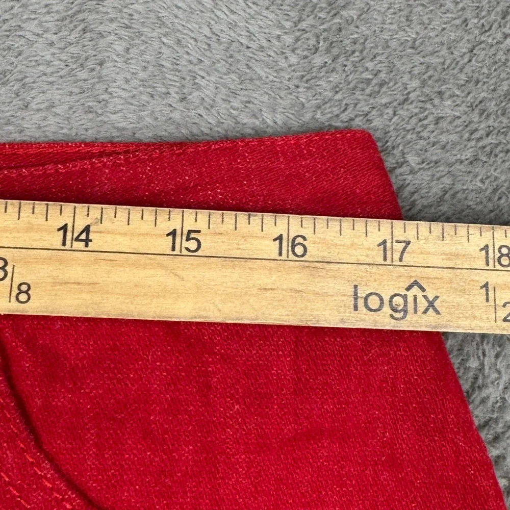 Tommy Hilfiger Denim Skirt Womens 14 Red Excellent A-Line 100% Cotton 5-Pocket